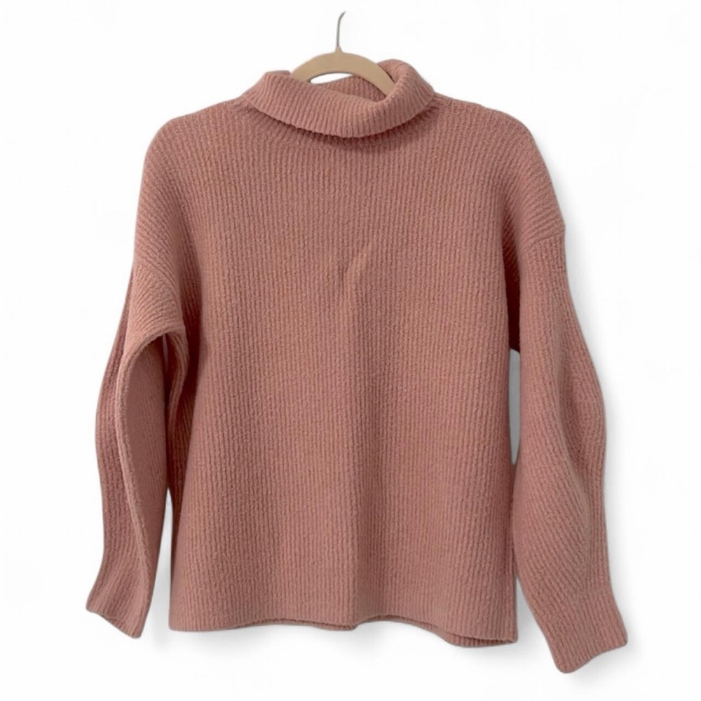 French Connection Urban Flossy Ribbed Cowl Neck Sweater XS - Picture 2 of 7